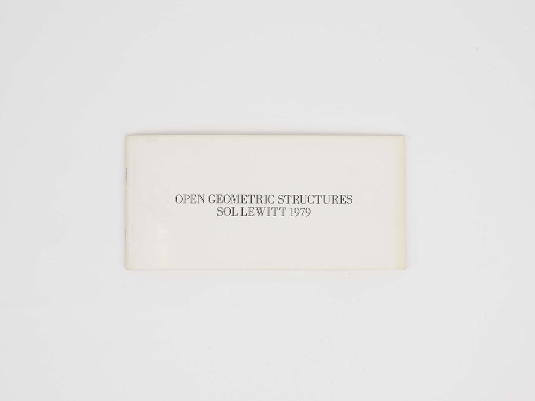 Sol Lewitt: Open Geometric Structures